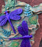 Dragonflies on Reclaimed Roof Tile - Image 4