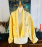 Vintage Wool Blanket Jacket Butter Yellow Handcrafted One of a Kind