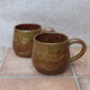 Cuddle mug coffee tea cup hand thrown stoneware pottery ceramic