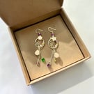 Sterling Silver Amethyst Peridot Rose Quartz Earrings - Gift Boxed