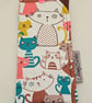 Funny cats fabric glasses case.