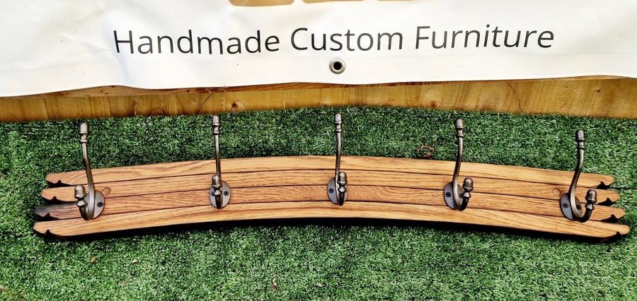 Unusual Barrel Stave Coat Hooks