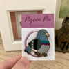 Pigeon pin badge brooch