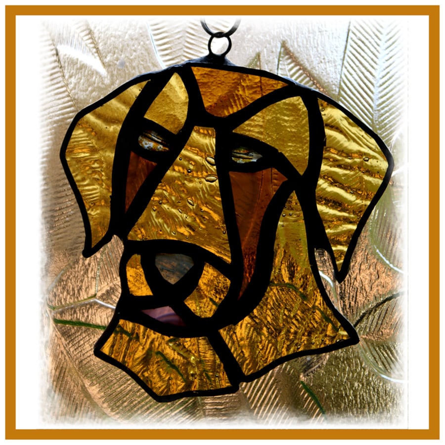 Golden Retriever Suncatcher Stained Glass Labr... - Folksy