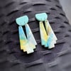 Mint Fresh Remnant Art Deci Earrings