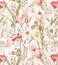 Beautiful Wild Flower Tablecloth 160 x 135cm Pink OVAL
