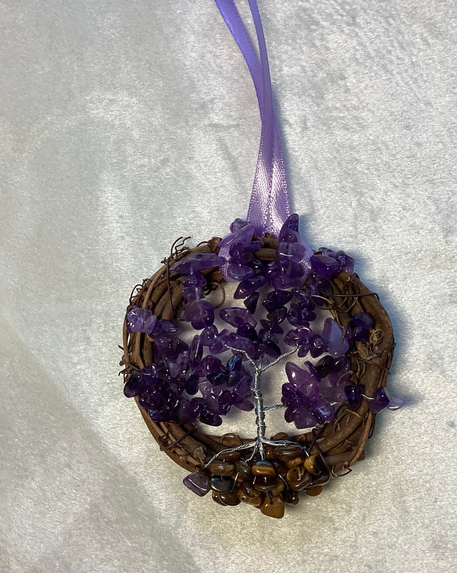 Amethyst Tree of life, suncatcher