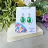 Green Malachite Faux Stone Earrings