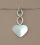 Large Handmade Sterling Silver Heart Pendant – Love & Unity Jewellery - Image 1