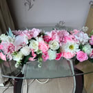 Pink table garland