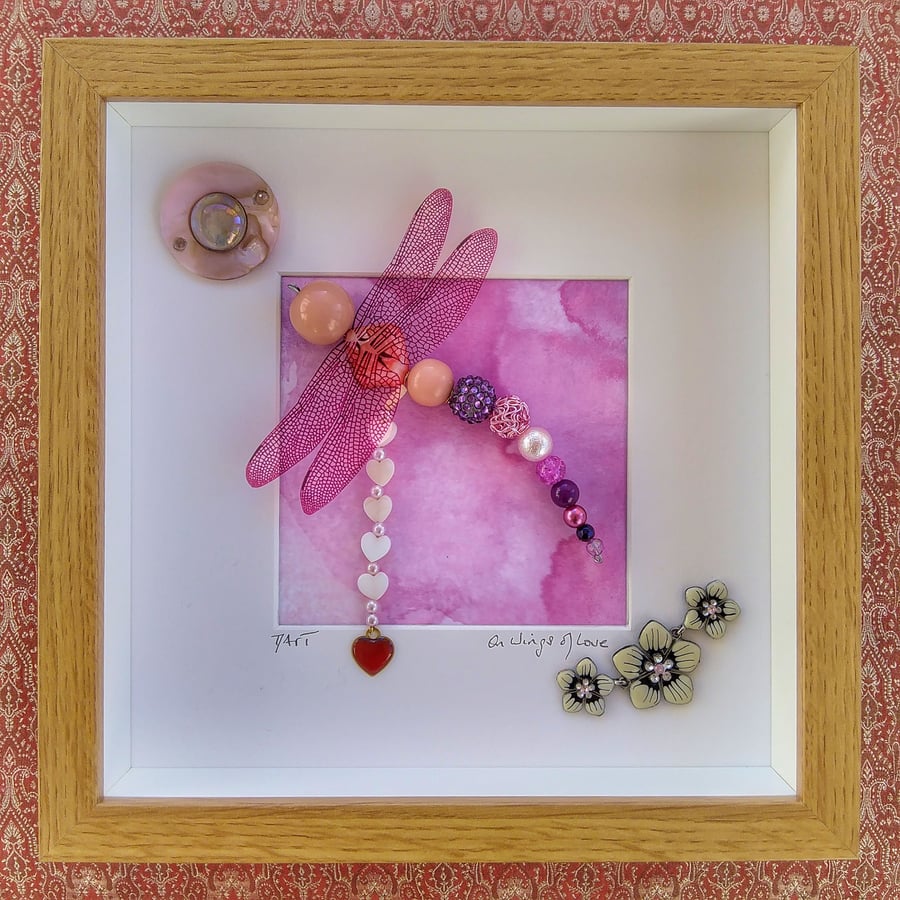 On Wings of Love Dragonfly Box Frame