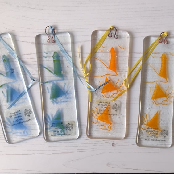 Lighthouse and sailing ships suncatcher, Perfectly Imperfect