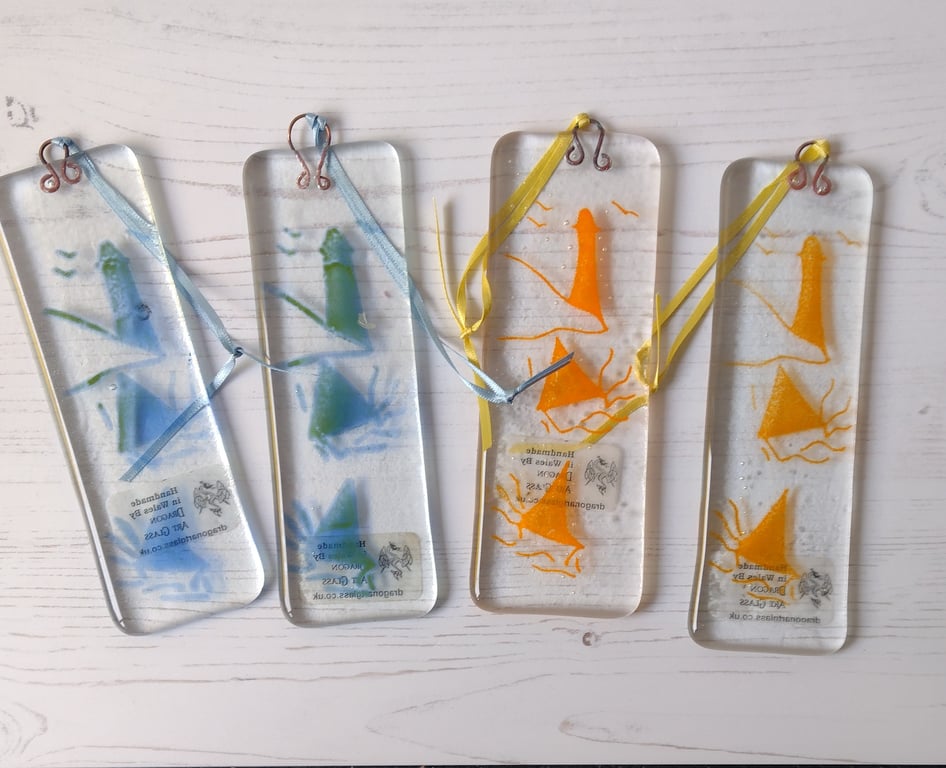 Lighthouse and sailing ships suncatcher, Perfectly Imperfect