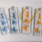 Lighthouse and sailing ships suncatcher, Perfectly Imperfect