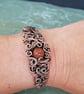 Wire Wrapped Goldstone and Copper Cuff Bracelet - Image 4