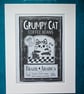 Grumpy Cat Coffee Beans Hand printed Print - Funny Cat Art - Coffee Lover Gift - Image 6