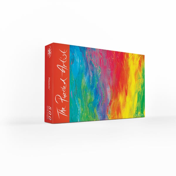 Vibrant Rainbow Gradient Jigsaw Puzzle - Flamin'