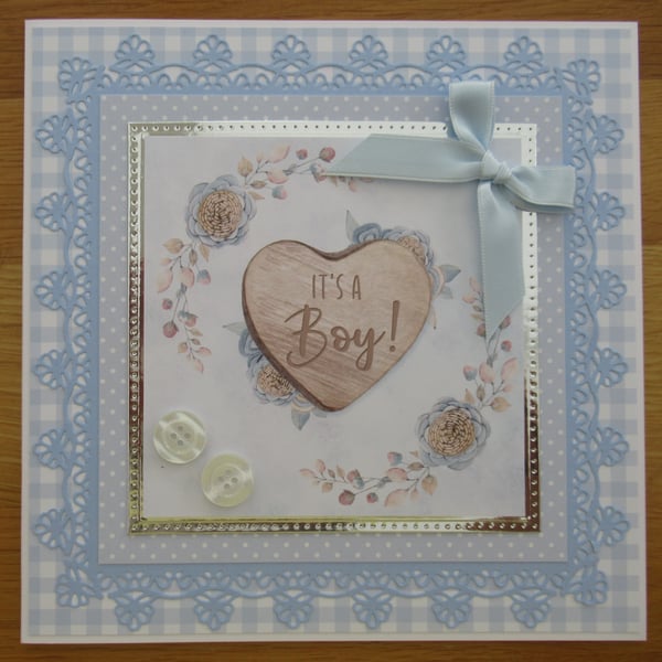 It's a Boy - 8x8" New Baby Card