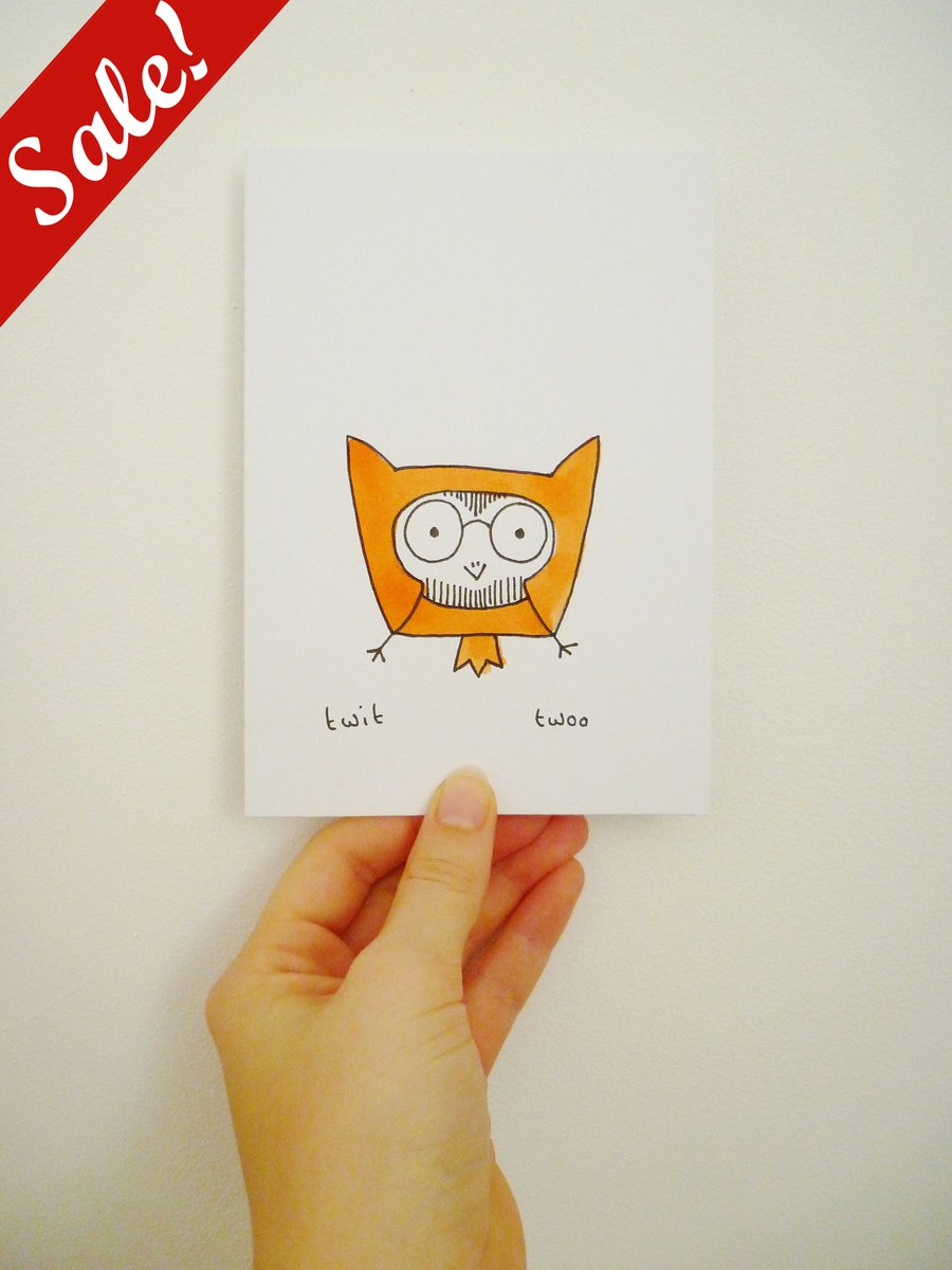 Sale - 50% off! - Twit Twoo Owl Cards
