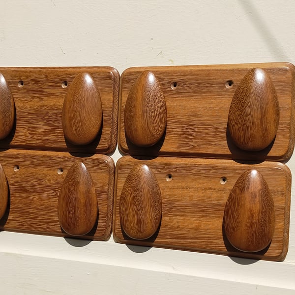 Four sapele door pebbles