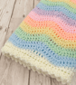 Rainbow Crochet Baby Blanket - Handmade - Pastel Nursery Decor - Baby Girl - Image 2