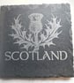 Set of 4 ScotlandScottish Slate Coasters, Rustic, Unicorn - Map - Thistle - Image 4