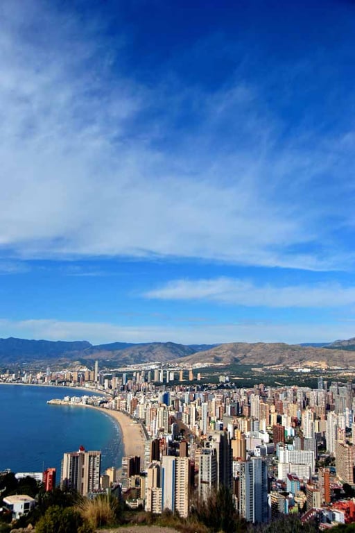 Benidorm Cityscape Skyline Costa Blanca Spain Photograph Print