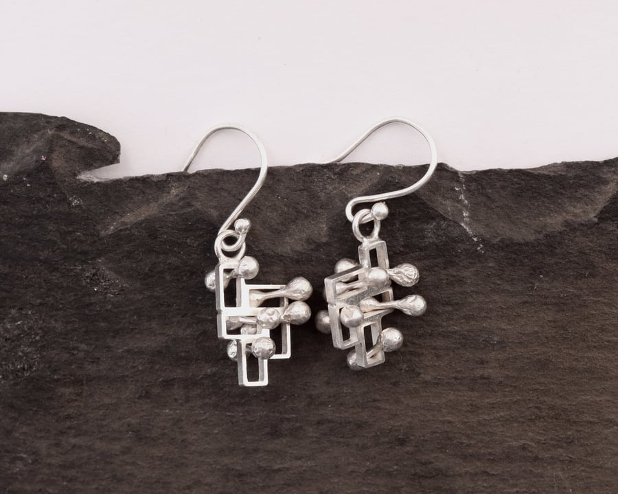 Small dangly earrings, fidget sensory jewellery style 2.