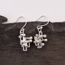 Small dangly earrings, fidget sensory jewellery style 2.