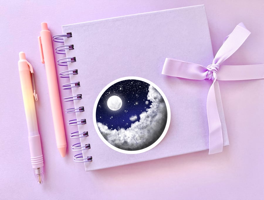 Night Sky Die Cut Sticker