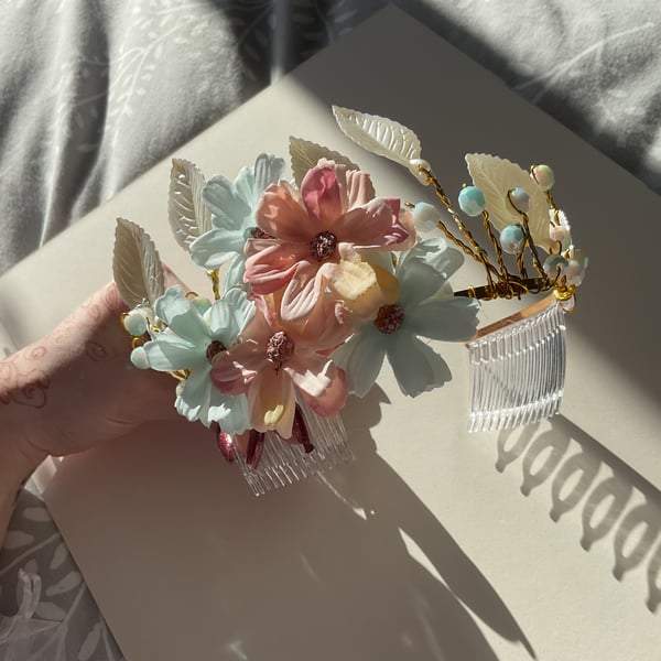 Floral bridal crown