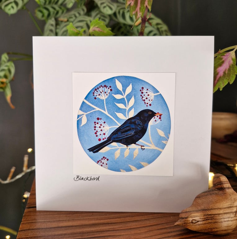 Blackbird Handmade Greetings Card