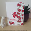 A shoe lovers floral card
