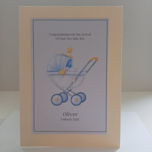 Personalised Baby Boy Keepsake, New Boy Gift, Personalised Nursery Keepsake