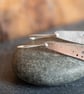 Textured Dangle Earrings Handmade from Sterling Silver - Image 2