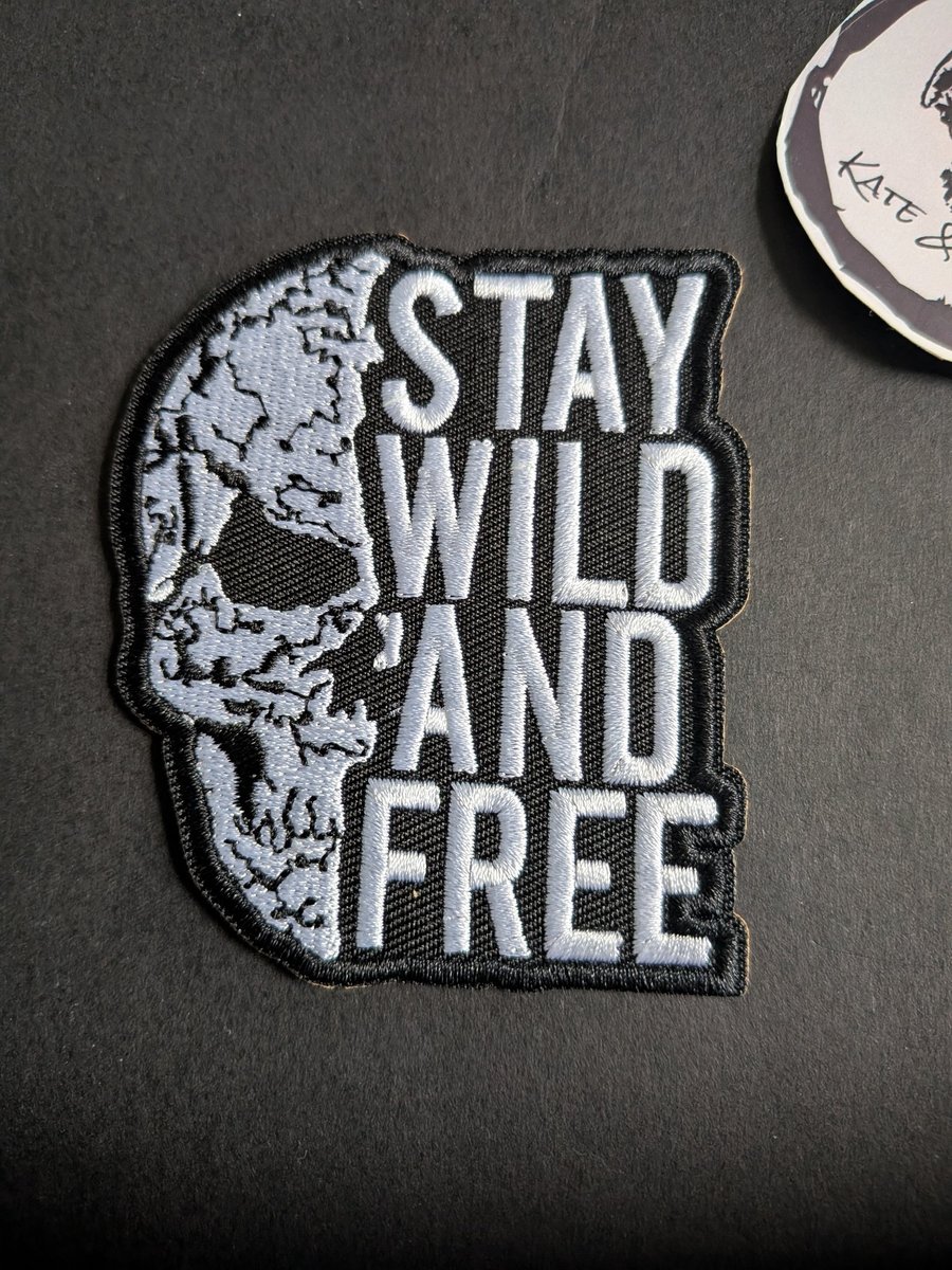 Stay Wild and Free Embroidered Iron-On Patch - 7x8.3cm