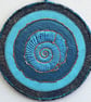 AMP903 - Ammonite Mandala Wall Hanging-15cm diameter-Blue-Turquoise-Copper