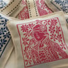 Hand printed Lavender Sachet in Rose