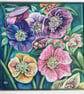Original Floral Painting, Hellebores, Winter Flowers, Flower Lover.