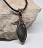 Wrapped and Woven Banded Agate Unisex Pendant - Image 5