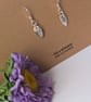 .999 Fine Silver Leaf Drop Earrings - Image 9