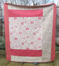 Traditional Red and Cream Patchwork Quilt - Image 7