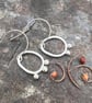  Silver Seed Pod Mismatched Dangle Earrings