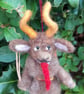 Cosy Christmas Krampus Handmade Needle Felted Handing Decoration  - Image 2