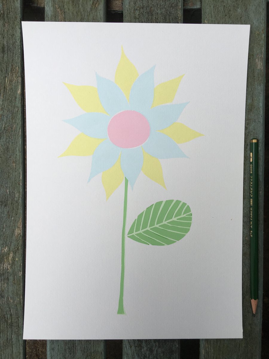 Sunny Flower - Handmade Silkscreen Print