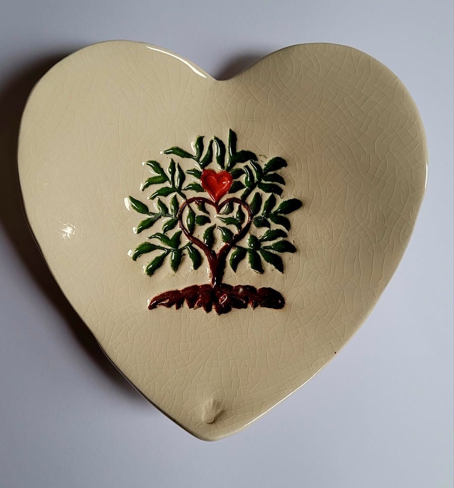 Tree of Life heart shaped dish