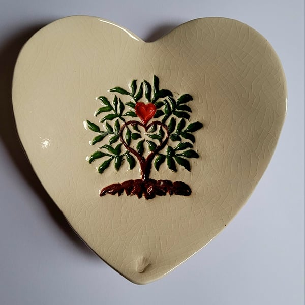 Tree of Life heart shaped dish