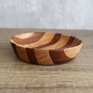 Woodturned segmented Oak and Sapelle Decorative Dish 