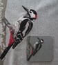 Great Spotted Woodpecker coaster - Image 5