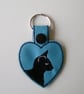 657. Cat heart keyring. - Image 1